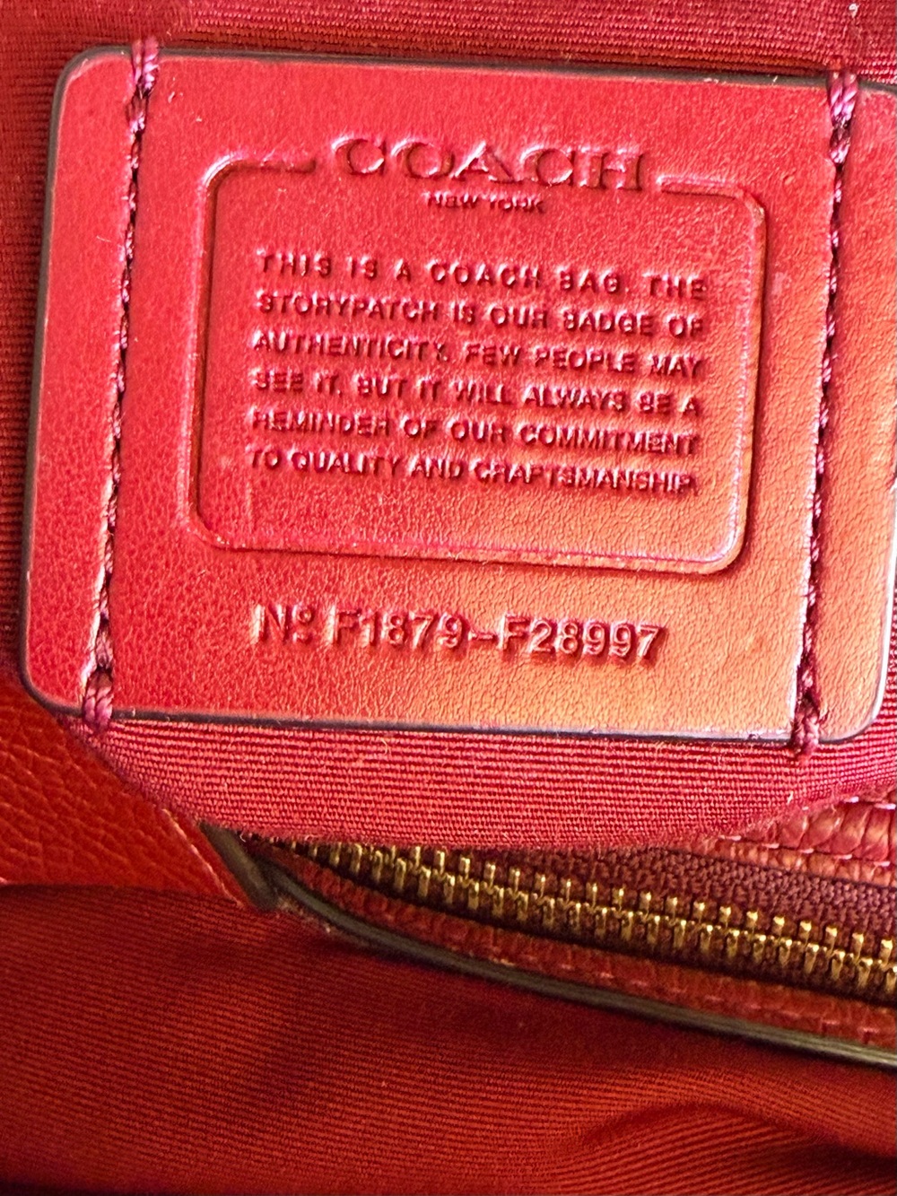 Coach Lexy Pebbled Leather Shoulder Bag in Wine Red with Gold Hardware - Picture 9 of 13